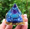 Pierres naturelles cristal Orgonite pyramide améthyste péridot générateur d'énergie Reiki Chakra chanceux guérison outil de méditation décor à la maison 225780903