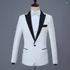 Men's Suits Men Long Sleeve Button Up Party Banquet Dress Costumes White Wedding Tuxido Two Piece Set Plus Size Pants 4xl