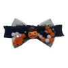 Accesorios 50 Piezas Accesorios para Perros y Gatos de Halloween para Perros pequeños Banda elástica Pajarita Corbata Bola de Felpa Pajarita con Accesorios de Calavera de Calabaza