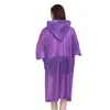 Raincoats Recyclable Raincoat Waterproof Reusable Rain Ponchos For Adults Button Closure Hooded Easy To Carry Comfortable