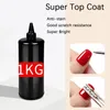 Nagelgel 1000 ml Super Top Coat Salong Använd bas Top Gel Nail Polish Matte Top Coat Super Bright No Wipe Top Nail Gel Polish Reinfore Gel 231127