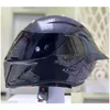 Casques de moto FL Face Casque Bright Black Fibre de verre Racing avec Big Tail Spoiler Drop Livraison Automobiles Motos Accesseur Otoca