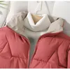 Vestes pour femmes Veste bouffante femmes hiver veste rembourrée en coton Parkas chaud à manches longues couleur unie manteau court épaissi vêtements d'extérieur 231127