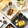 Diskplattor japansk kreativ dumplingsplatta keramik med liten maträttsfrukost västerländsk hemrestaurang tabellware1644330