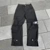 Jeans da uomo Y2K Harajuku Retro Skull Graphic Baggy Pantaloni neri Punk Rock Hip Hop Gothic Pantaloni a gamba larga Streetwear 231127