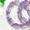 Braccialetti a maglie Bracciale con ametista lavanda naturale Bracciale con pietre preziose Reiki Gioielli di moda Fengshui Donne Guarigione Regalo di energia fortunata 8x13mm