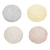 Bakeware Tools 38cm Round Shape Dining Tableware Pad Hollow Out Flower Insulation Decorative Metallic Placemat PVC Pads Bowl Mats