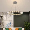 Lampadari di lusso soggiorno lampadario di cristallo 2023 semplice e moderno luce camera da letto principale studio illuminazione interna rotonda