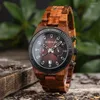 Zegarstwatches Bobo Bird 2023 Zegarek męski drewniany chronograf dat daty zegarki dla mężczyzn logo konfigurowalna kropla