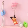 Hooks 2Pcs Punch-free Home Decor Wall Hanger Cable Winder Thumb Hook Key Holder Organizer Clip