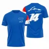 T-shirt da pilota F1 Team 2023 Formula 1 Racing T-shirt da uomo di grandi dimensioni T-shirt sportive traspiranti per la moda estiva Maglia da motocross all'aperto