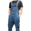 Kvinnors jeans män denim overaller jumpsuit stor storlek rem rak med 7 fickor fler storlekar 3048 50 231127