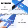 Novel Games Bootaa Airplane Toys 17.5 Stor kastskumplan 2 Flight Mode Glider Flying Toy For Kids Födelsedagspresenter 3 4 5 6 7 8 AMQIU