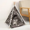 Meubles Tente pour animaux de compagnie Maison Lit pour chat Tipi portable avec coussin épais disponible pour chien chiot extérieur intérieur tente pour chien fournitures en gros