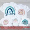 Família correspondente a roupas Rainbow Family Combating Roupet Dad Mom e Me Camisa de Família Moda Bodysuits Irmãs Irmãs Vida Família Roupas de vida 230427