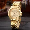 Polshorloges chenxi dames kijkt luxe goud roestvrij staal kwarts dames reloj hombre relogio masculinowristwatches