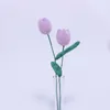 Kwiaty dekoracyjne sztuczna róża innowacyjna antykośląca wielokrotna dzianina Tulip Tulip Fake Flower Decor na imprezę