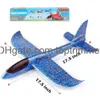 Novel Games Bootaa Airplane Toys 17.5 Stor kastskumplan 2 Flight Mode Glider Flying Toy For Kids Födelsedagspresenter 3 4 5 6 7 8 AMQIU