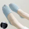 Women Socks Pure Cotton Invisible Boat Mesh Summer Mujer Silicone Non-slip Ankle Low Cut Female Show Breathable Thin Sock