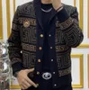 New High quality Mens Designer printed cardigans knit woolen Sweater Gradient Jacquard Mens Fashion streetwear black Long Sleeve top jacket