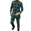 Men's Tracksuits African Print O-neck Shirts With Trousers Tailor Made Pant Sets Fashion Male Groom Suits Dashiki Outfits Event ClothesMen's