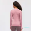 2023-Long Sleeve Elastic Gym Yoga Shirts Women Slim Mesh Running Sport Jacket Quick Dry Black Fitness Sweatshirts Tops