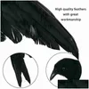 Decoração de festa Halloween Black Crow Model Simation Fake Bird Animal Scary Toys for Home Horror Props Drop Drop Garden Festive Dhum1