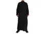 Vêtements ethniques Fashion musulmane Mentier Menti à manches longues à manches longues Coup de cou solide islamique Couleur solide Kaftan Maxi Dubai Jubba Thobe Abaya 230426