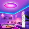 Taklampor wi-fi bt lampa intelligent dimning rgb 30w 220v 2.4 g fjärr inbyggd mikrofonmusikkontroll kupol ljus