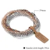 Corrente moda pedra natural frisado pulseiras 4pcsset cura reiki cristal quartzo pulseira homens energia meditação presentes 231124