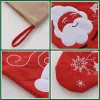 Cartoon Santa Claus Sock Linen Christmas Stocking Xmas Tree Ornaments Kid Candy Bag Festival Party Gift Decoration for Family ZZ