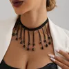 Kettingen vloeiende franje sleutelbeen waterdruppel ketting lange kwastjes hanger choker