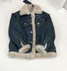 Nouveau Denim enfant en bas âge veste enfants vêtements de marque fille garçon vêtements d'extérieur taille 110-160 intérieur en peluche design bébé manteau Nov25