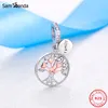 925 charm beads accessories fit pandora charms jewelry Wholesale Family Tree Pendant Spacer Clip