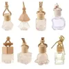 Auto parfum fles huis diffusers hanglanke parfum ornament luchtverfrisser voor etherische oliën geur lege glazen flessen