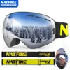 Ski Goggles Anti Fog Winter Snow Sports met UV -bescherming voor mannen Vrouwen Jeugd verwisselbare lens snowboardglazen 231127