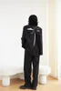 Herenpakken 2023 Dark Series Chinese kleur Matching Radial Line Suit jas