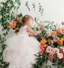 Abiti Bambina Abito Tulle Fiore Bambino Battesimo Abito Prima Comunione Fiocco Fiocco Matrimonio