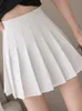 Юбки JMPRS Summer Women Женщины с плиссированной юбкой высокая талия шикарно a line pink mini skirt jk button sexy Pubpy Style Girls Dancebirt 230427