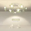 Chandeliers Potted Plant Flower LED For Living Room Decor Ceiling Light Home Decoration Dining Table Lamp Kitchen Fixtures