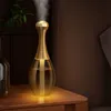 Humidifiers Mini Air Humidifier 300ml Ultrasonic Cool Mist Maker with Colorful Atmosphere Light Car Air Humidifier Perfume Bottle Diffuser 230427