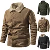 Vestes pour hommes Manteaux pour hommes Manteau de pluie en mélange de laine Taille 5 Couleur unie Baggy Cargo Veste d'hiver Agneau pour hommes Mode Casual