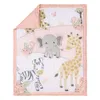 Roze en grijze wildste dromen wieg beddengoed set voor babymeisjes, 3 -delige kinderdagverblijfset