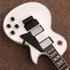 Ny ankomst Custom White Electric Guitar 22 Frets Jazz Guitarra Rosewood Fingerboard Black Hardware Eletrica Guitare