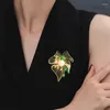 Broschen Koreanische Elegante Süßwasser Perle Grüne Blatt Blume Brosche Kreative Hohl Design Kleid Pins Frau Kleidung Zubehör Schmuck