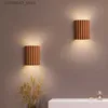 Lâmpadas de parede Nordic LED Wall Light Listrado Retro Resina Quarto Lâmpada de Parede Sala de Estar Corredor Corredor Decoração de Parede Casa Lâmpada de Parede Iluminação Q231127