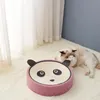 Scratchers 40cm Panda Round Cat Scratching Board Toy Funny Claw Grinder Corrugated Paper Kitten Bed Scratcher Can Replace Nest for Cats