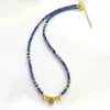 Choker Stijlvolle retro Natural Lapis Lazuli Afrikaanse Turquoises Collar Man Women WATER DROP HANGENDE Decoratieve sieraden Zomer 2023