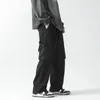 Pantalons pour hommes Hip Hop Hommes Casual Noir Kaki Cargo 2023 Mode Salopette ample Mâle Grande poche Jogging Pantalon de survêtement 3XL