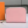 Women Fashion Emprainte Leder kurze Zippy Wallets erhältlich in 3 Farben Pink Blue Vanilla Gelb von den Pool Ladies Holders for271m
